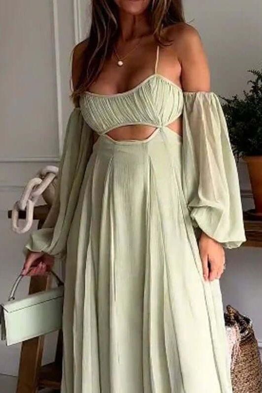 casual backless strap suspender dress