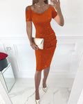 Paloma Exclusive Women's Bodycon Evening Dress with Rhinestone Accents Designer Edit