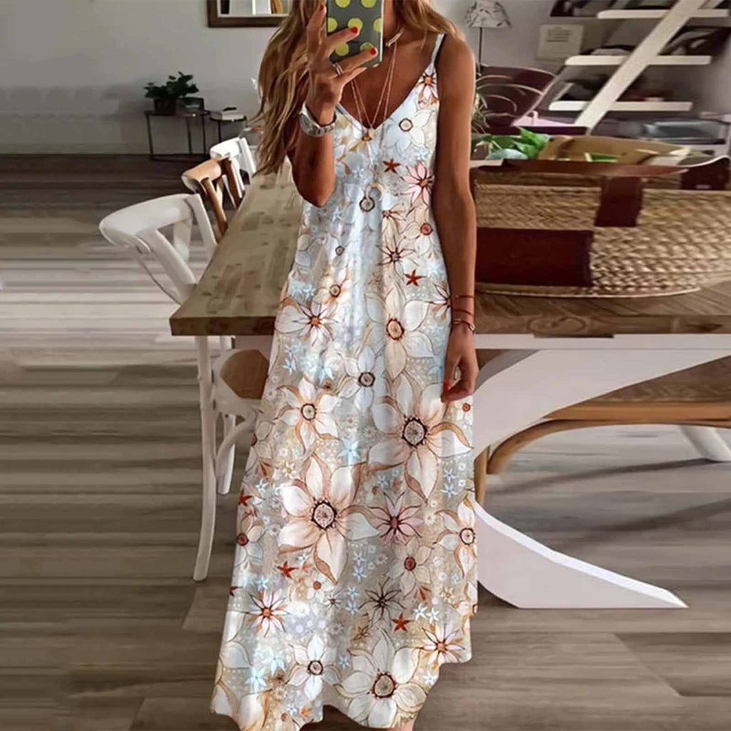 Marina Statement Women's Floral a Line Slip Dress Designer Edit