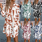 Pilar Statement Women's Abstract Printed Shirt Dress Designer Edit