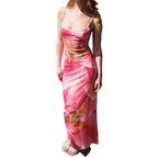 Denisse Premium Women's Floral Spaghetti Strap Maxi Dress Boutique Collection