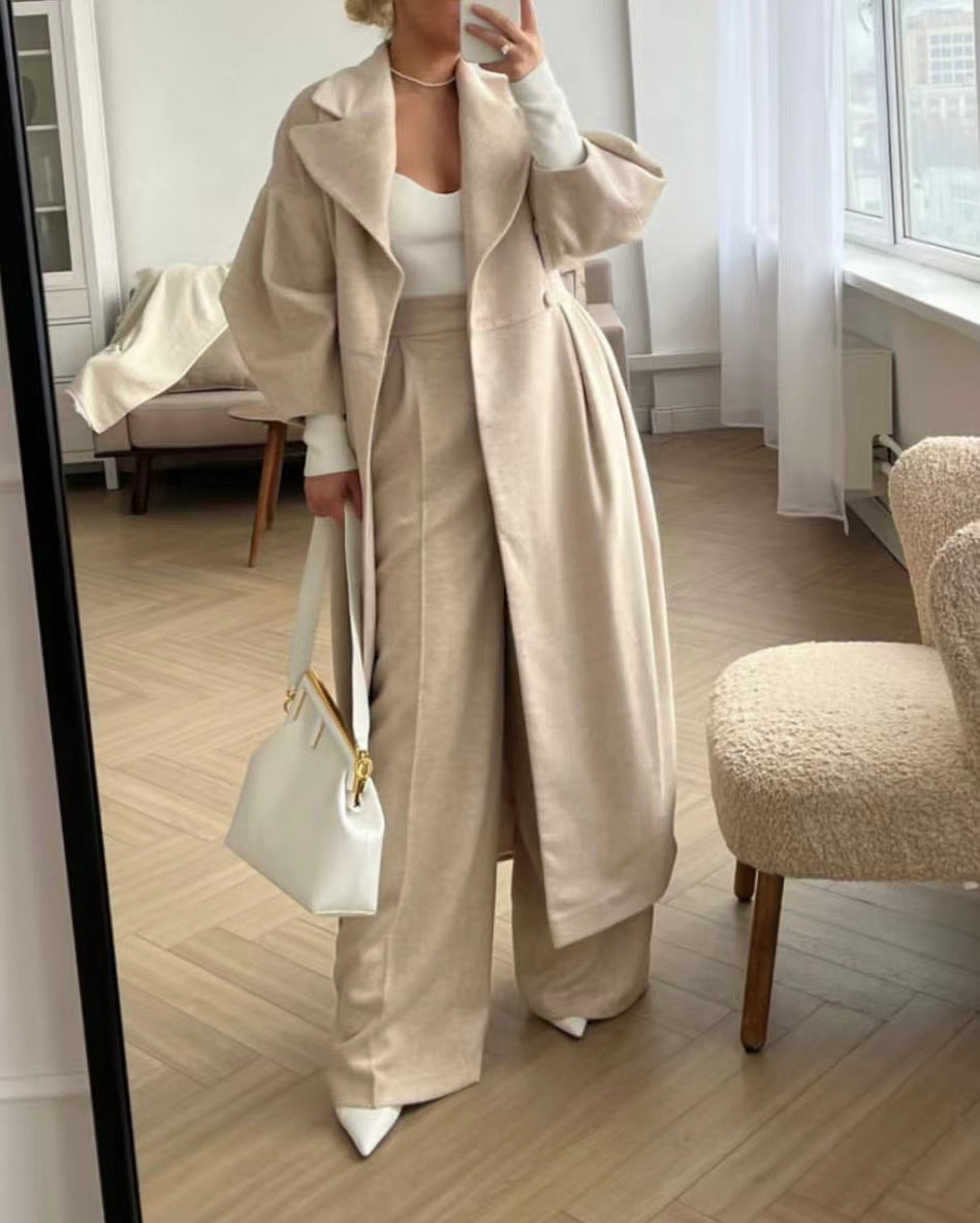 | Coat with Puff Sleeves and Lapels