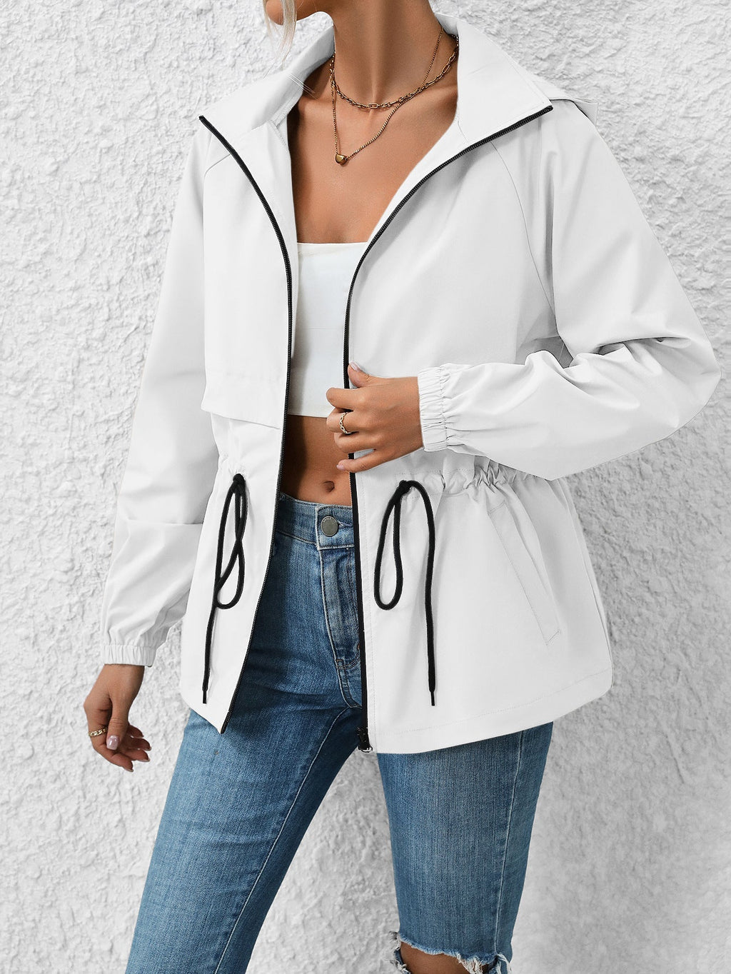 Waterproof Hooded Raincoat Jacket