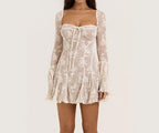 Arabella Lace Maxi Dress with Bell Sleeves
