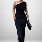 Trinidad Statement Women's Asymmetrical Cocktail Dress with Ruffles Designer Edit