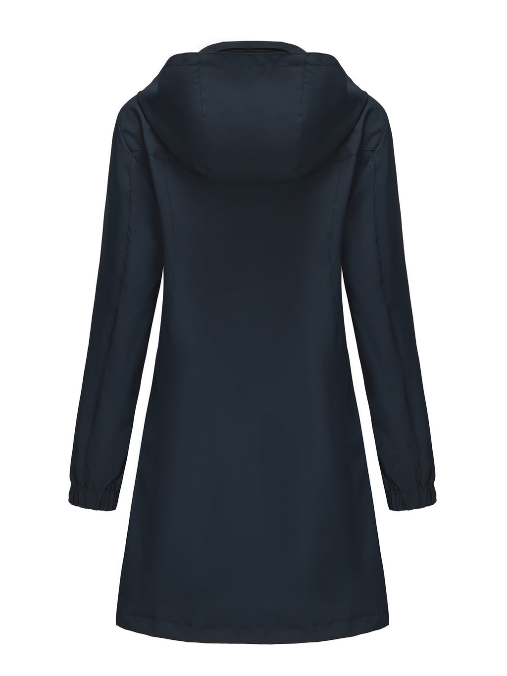 Solid Color Long Sleeve Windbreaker Coat