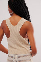Wool Button Cardigan Vest