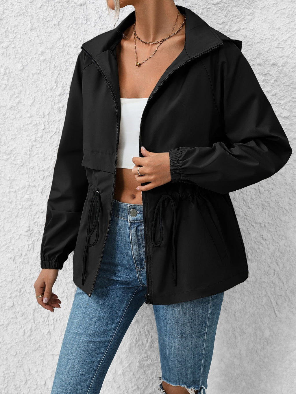 Waterproof Hooded Raincoat Jacket