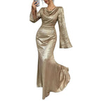 Nadia Boutique Women's Evening Dress with Shiny Surface Everyday Luxe Edit