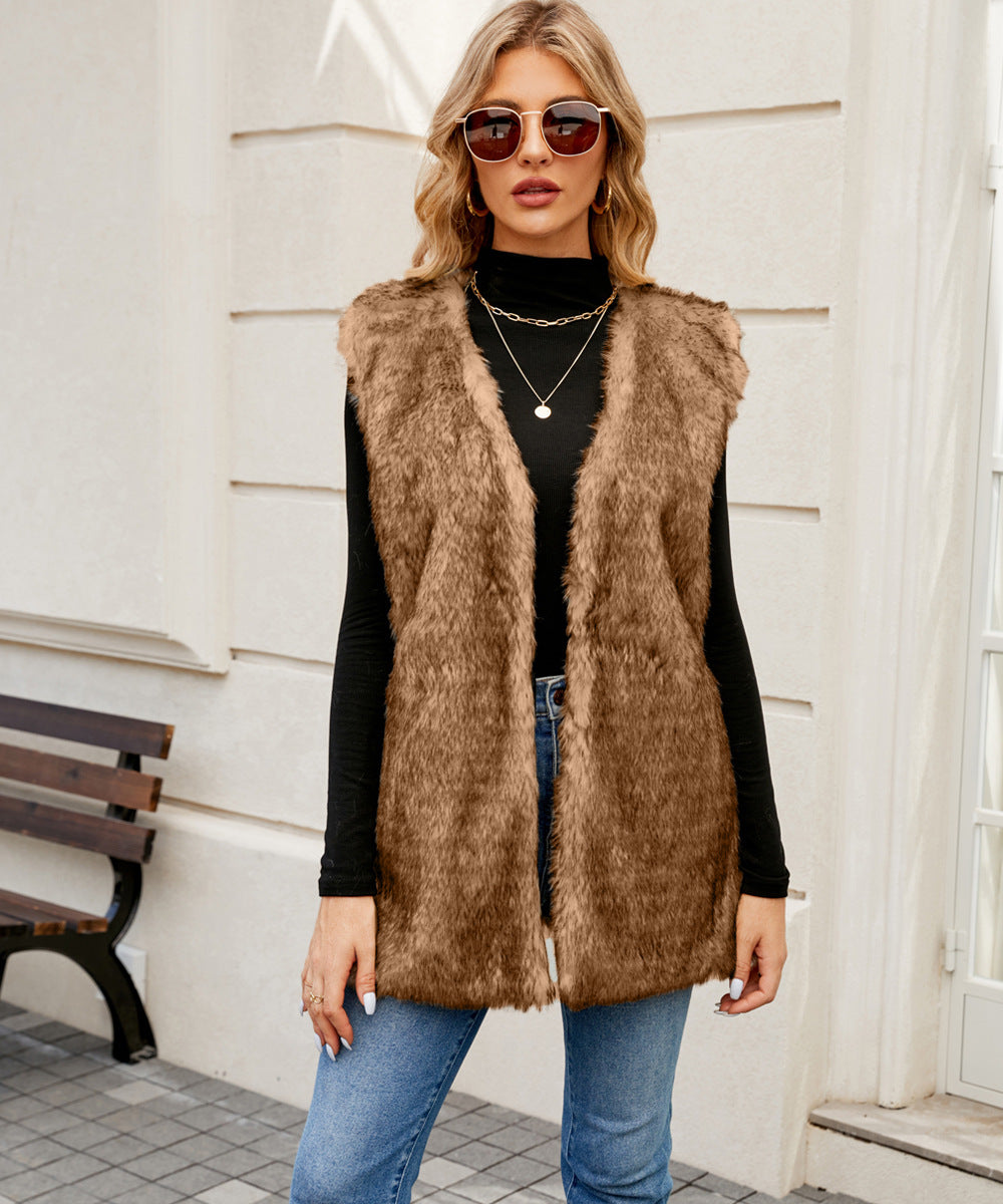 Faux Fur Vest Top