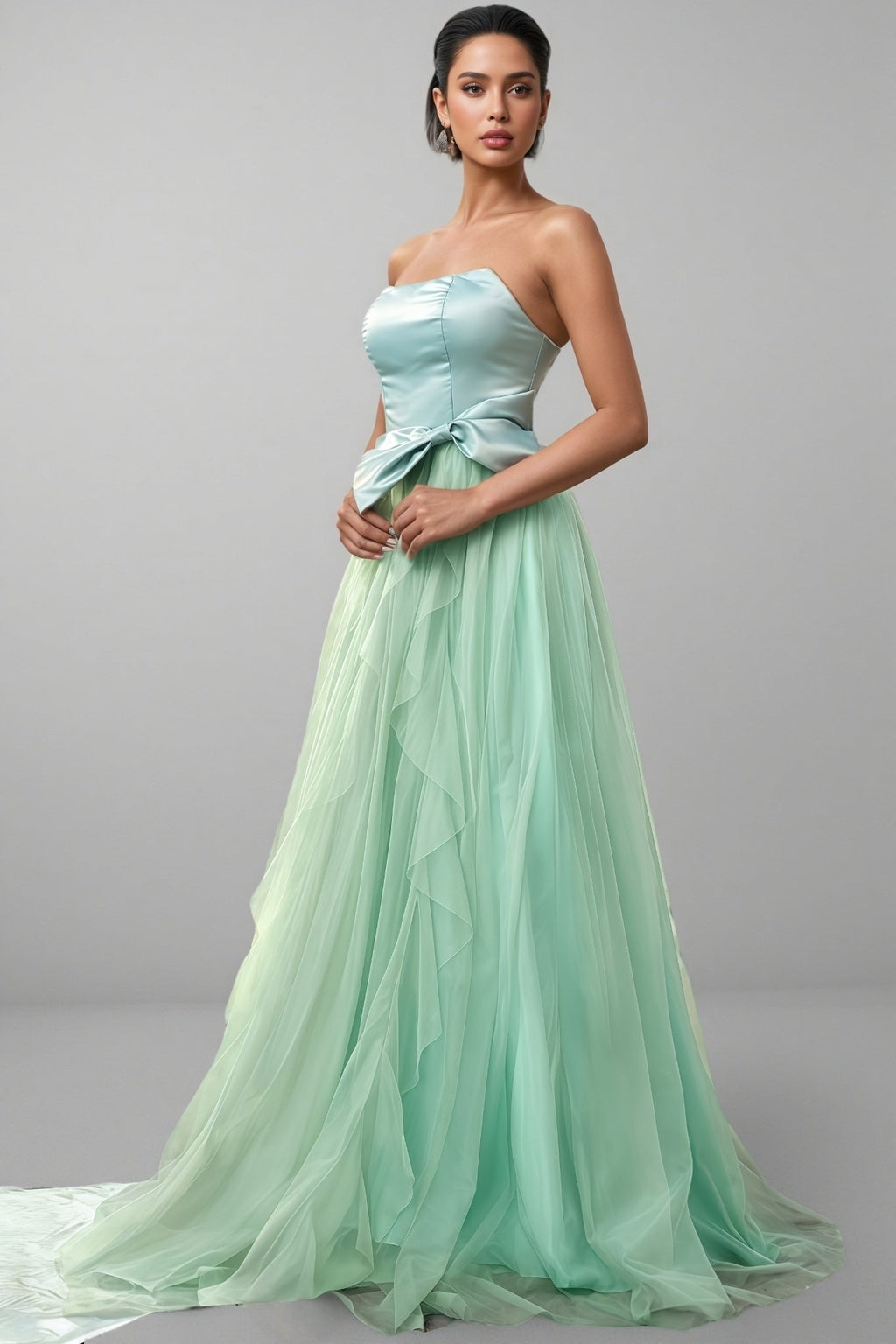 Atlasad Sleeveless Mesh Maxi Dress