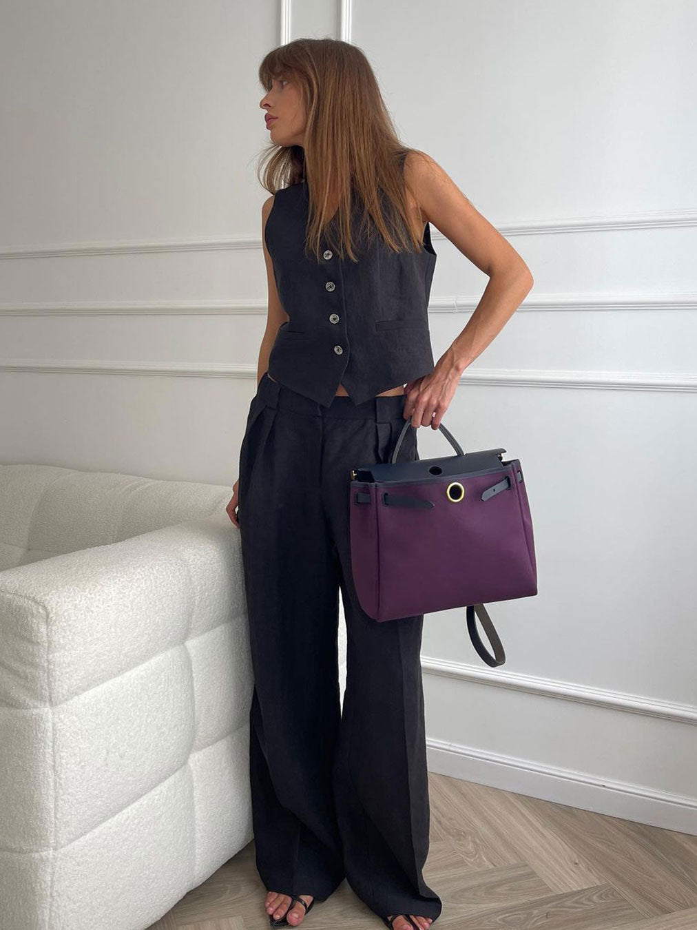 Vest & Casual Pants Two Piece Set
