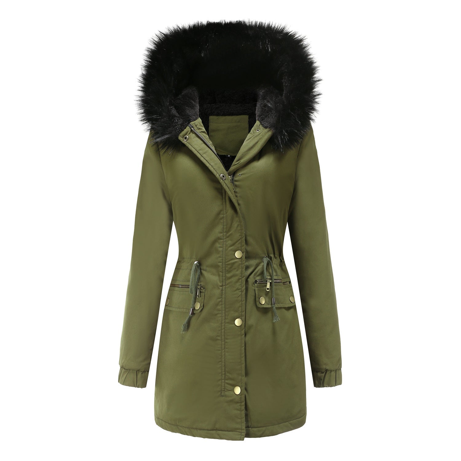Fleece Lined Hooded Parka Jacket