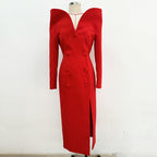 Star Design Slim Trench Coat Dress
