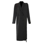 Striped Floral Long Blazer Coat