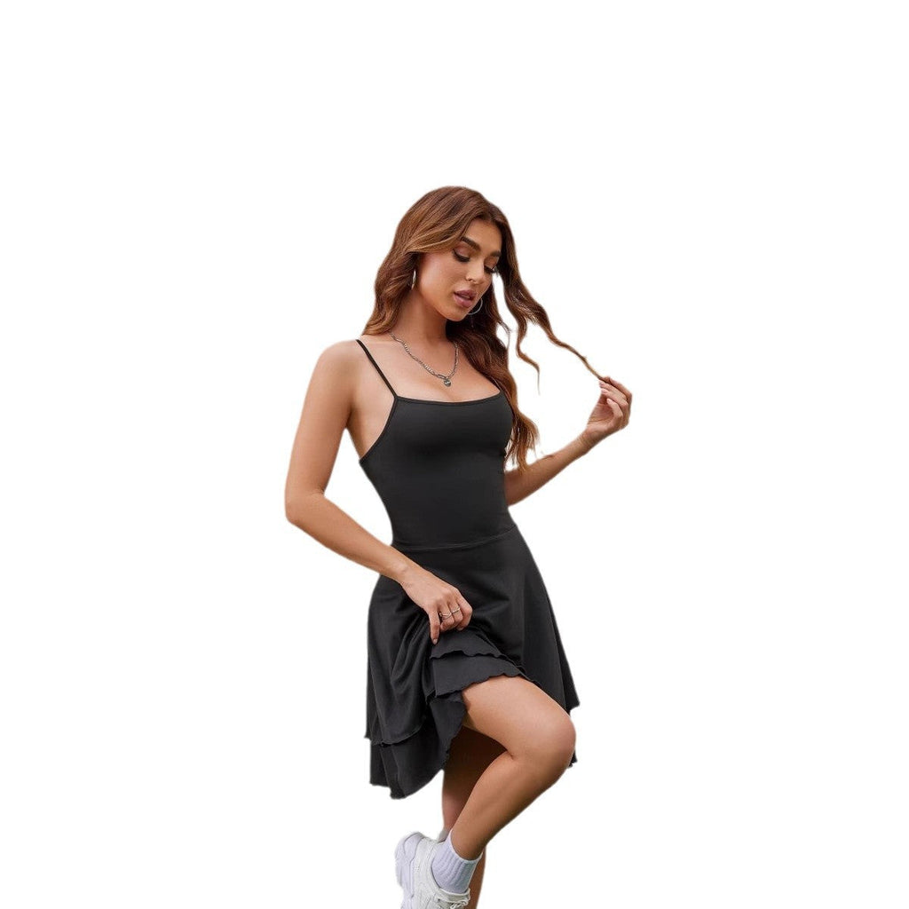 Sandra Luxe Women's Sleeveless Summer Dress with Swing Hem and Adjustable Straps Designer Edit
