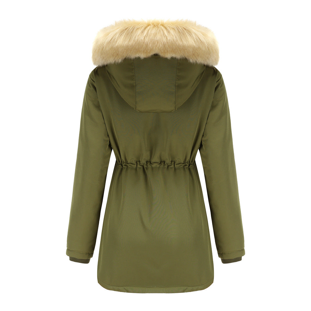 Lambskin Fleece Padded Loose Parkas