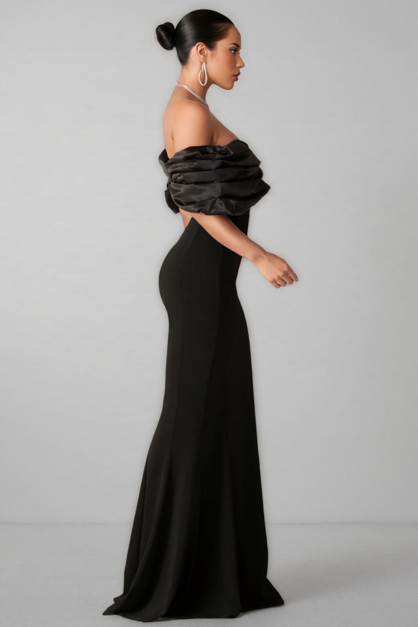 Tiana Solid Colour Wrap Hip Dress