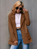 Corduroy Single-Breasted Blazer