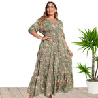 Casual Bohemian Print Loose Dress