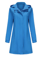 Solid Color Long Sleeve Windbreaker Coat