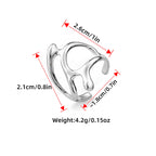Hollow Geometric Irregular Open Knuckle Ring