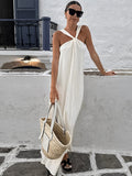 Destiny Chic Long Dress with a Knot At the Front Statement Occasion Edit