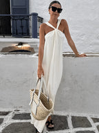 Destiny Chic Long Dress with a Knot At the Front Statement Occasion Edit