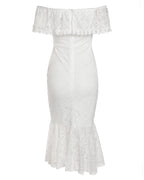 Off Shoulder Lace Sheath Sexy Cocktail Dress