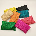 Corn Husk Straw Bag Clutch Bag Handmade Eco Friendly