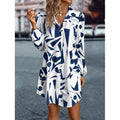 Pilar Statement Women's Abstract Printed Shirt Dress Designer Edit