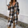 Contrast Color Hooded Coat