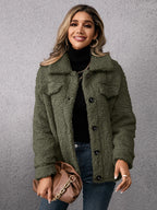 Plush Lamb Wool Trench Coat Jacket