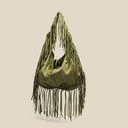 Tassel Large Tote Crescent Trendy One Shoulder Women Bag