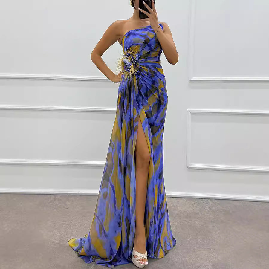 Printed Wedding Guest Dress