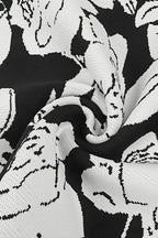 Elian Black and White Floral Midi Dress Set
