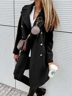 Woolen Double Breasted Overcoat Coat