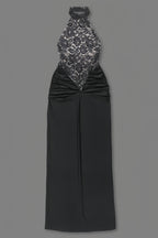 Beli Black Lace Slim Maxi Dress