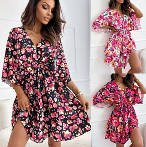 Greta Premium Women's Floral Wrap Dress Designer Edit