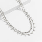Faux Pearl Waist Chain Retro Multi Layer Geometric Body Chain