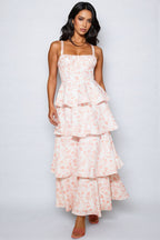 Juhade Pink Printed Maxi Dress
