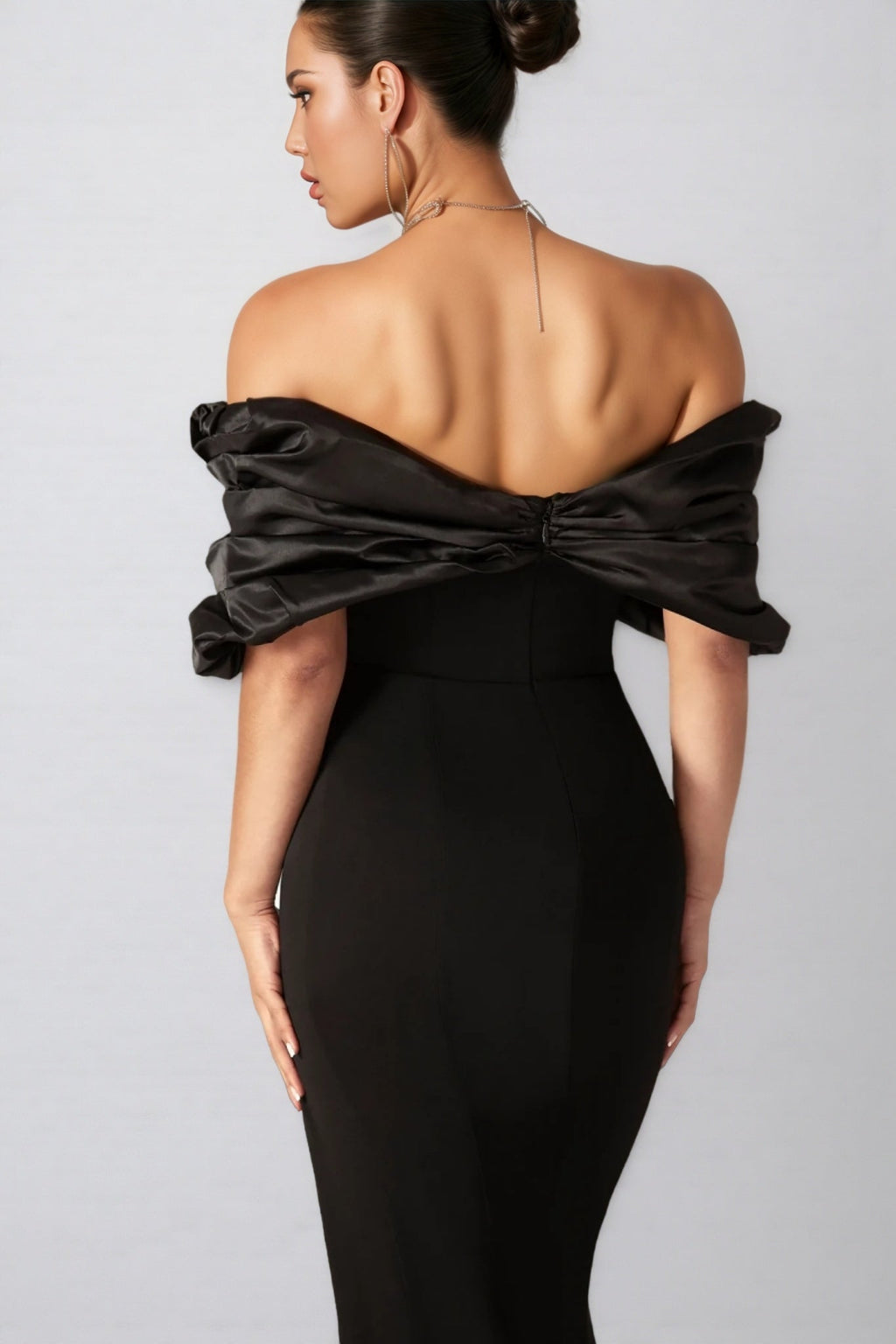 Tiana Solid Colour Wrap Hip Dress