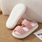 AmyVictoria™ – Cozy Fluffy Open-Toe Home Slippers