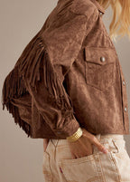 Western Charm Fringe Suede Jacket