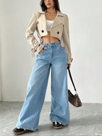 Belt Short Trench Short Jacket
