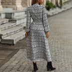 DressBetty - Bohemian Print Long Sleeve Dress