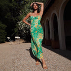 Wanda Exclusive Women's Floral Maxi Dress with Ruffle Hem Designer Edit