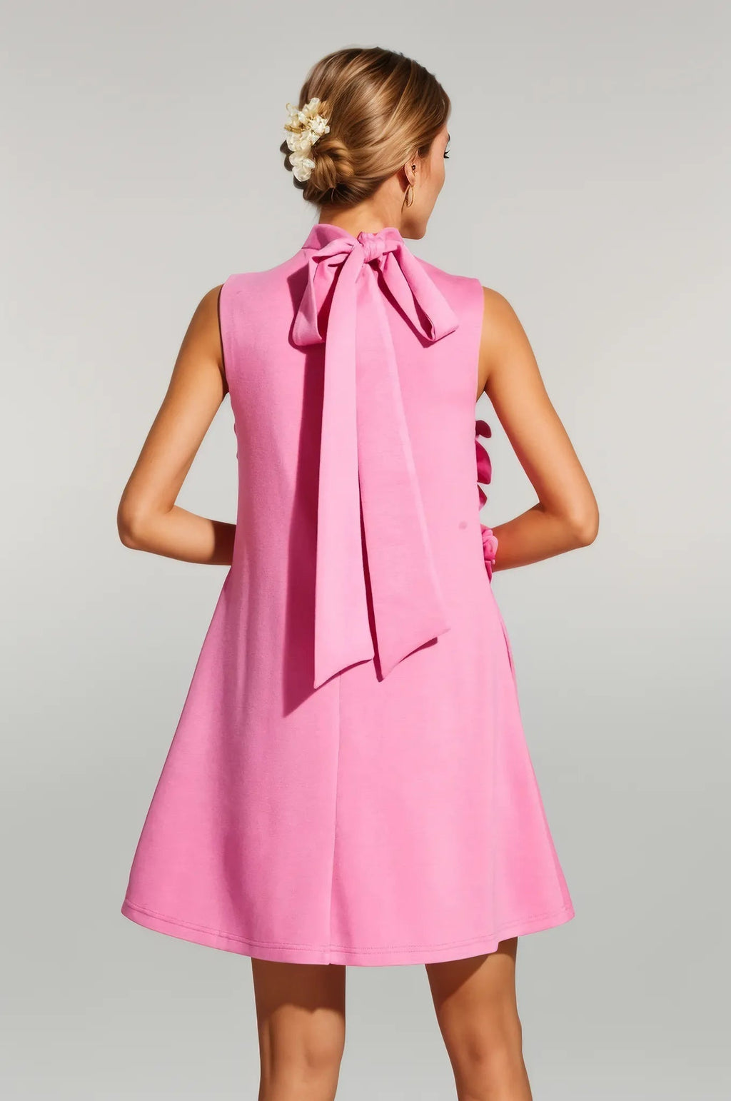 Odele Mini Dress with Flower Appliques
