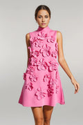 Odele Mini Dress with Flower Appliques