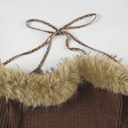Off Shoulder Faux Fur Top